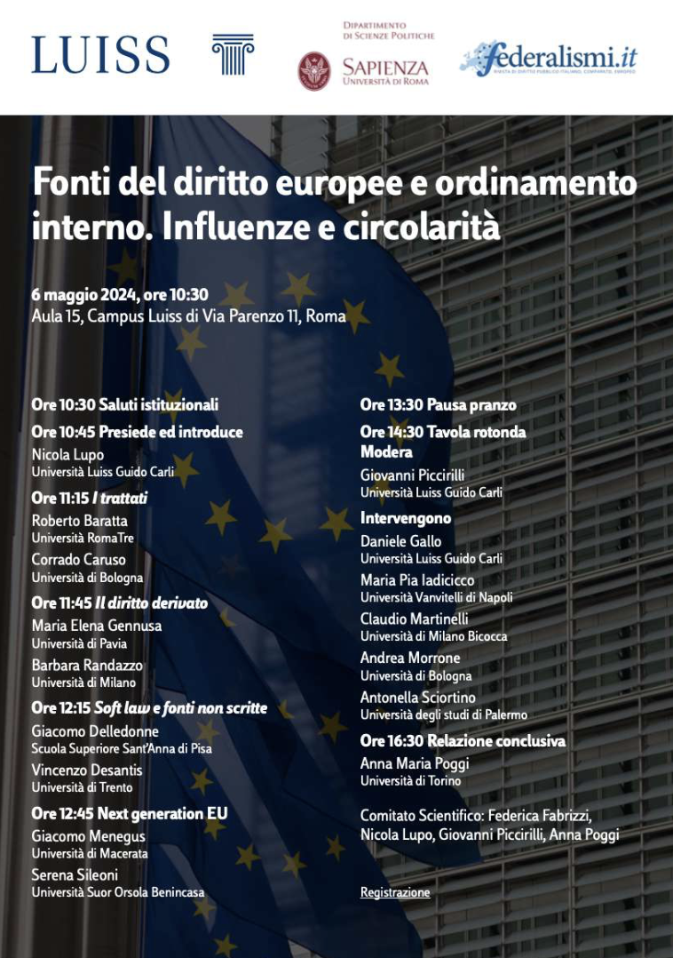  Fonti del diritto europee e ordinamento interno. Influenze e circolarità